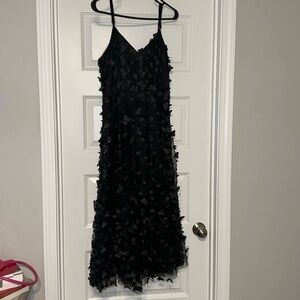 Boutique black butterfly dress